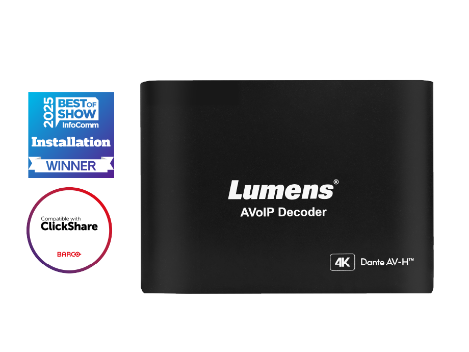 Lumens OIP-N60D Dante AV-H Decoder