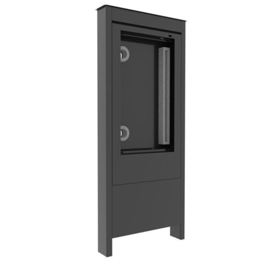 Chief OLF49BP-LG - Outdoor Portrait Kiosk for LG 9XE4, Black