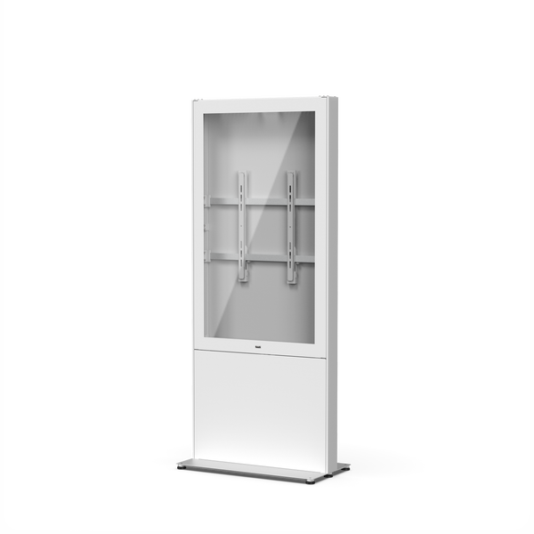 SMS Casing Freestand 55 White - Storage Portrait mit Scheibe