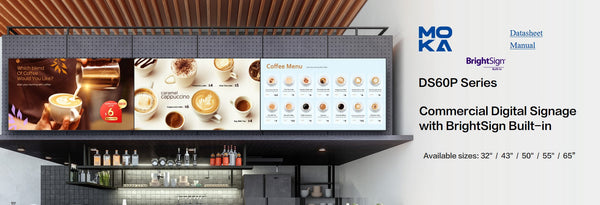 Moka DS60P65 - 65“ 4K-Display, 24/7 h, 500 cd/m², BrightSign HS145 built-in